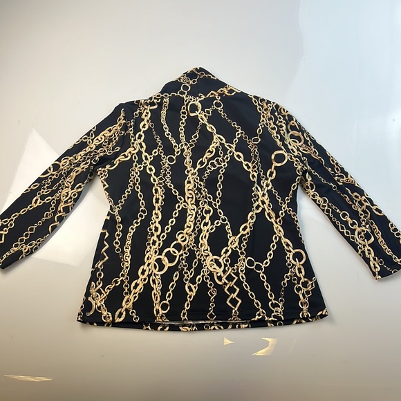 S.L.B. Petite Chain Print Top and Skirt Set S60-11 - Picture 6 of 9